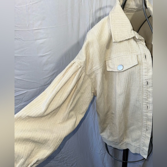 Promesa Cream coloured Corduroy button-up jacket with pockets - Picture 7 of 12
